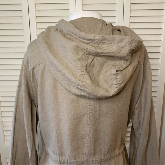 Eileen Fisher linen hooded anorak style jacket - Picture 11 of 12